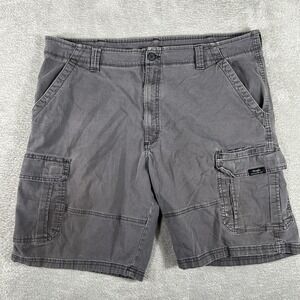 Wrangler Cargo Shorts Mens 40 Gray Casual Utility Pockets Relaxed Fit Outdoor